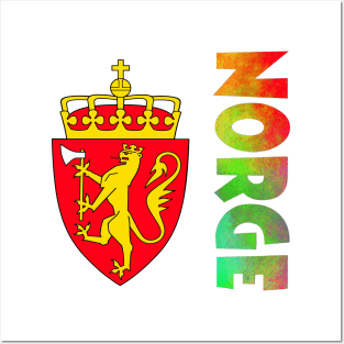 Norway (Norge in Norwegian) Coat of Arms Design Posters and Art